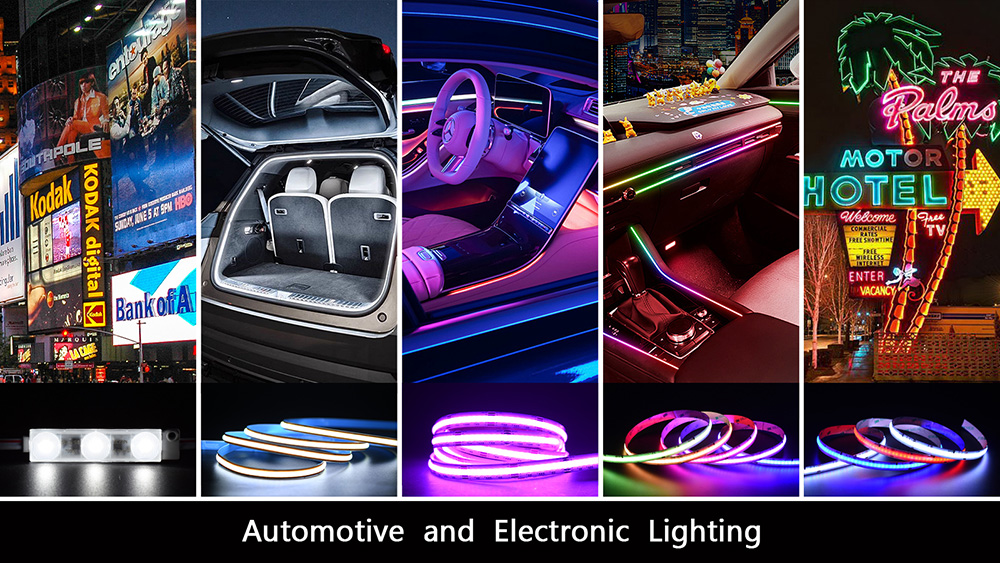 Iluminación automotriz y electrónica